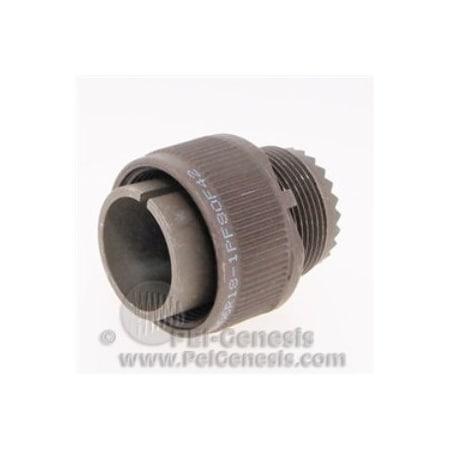 Itt Cannon Pin & Sleeve Receptacle, 13 A, 10 Pole, Crimp Terminals Wire Connection Type Silver CA06R181PF80F42
